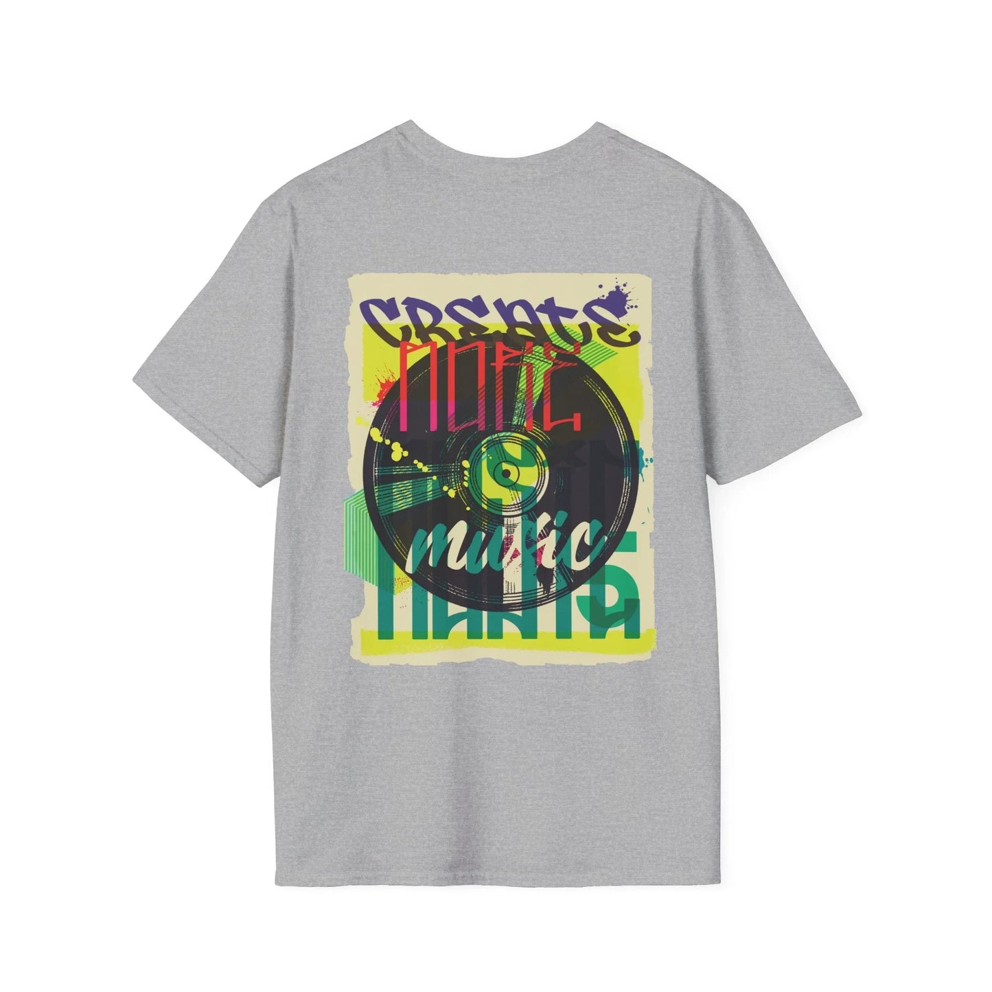 Vinyl Record - Urban Graffiti - Unisex T-Shirt - Back Print - STREET STYLE