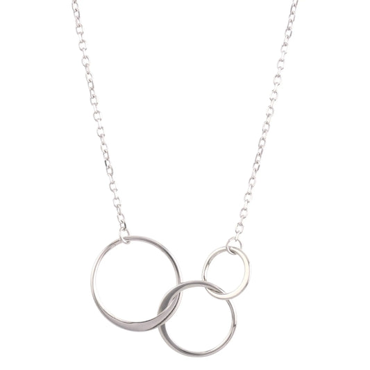 Three Circle Pendant Necklace - Interlocking necklace - STREET STYLE