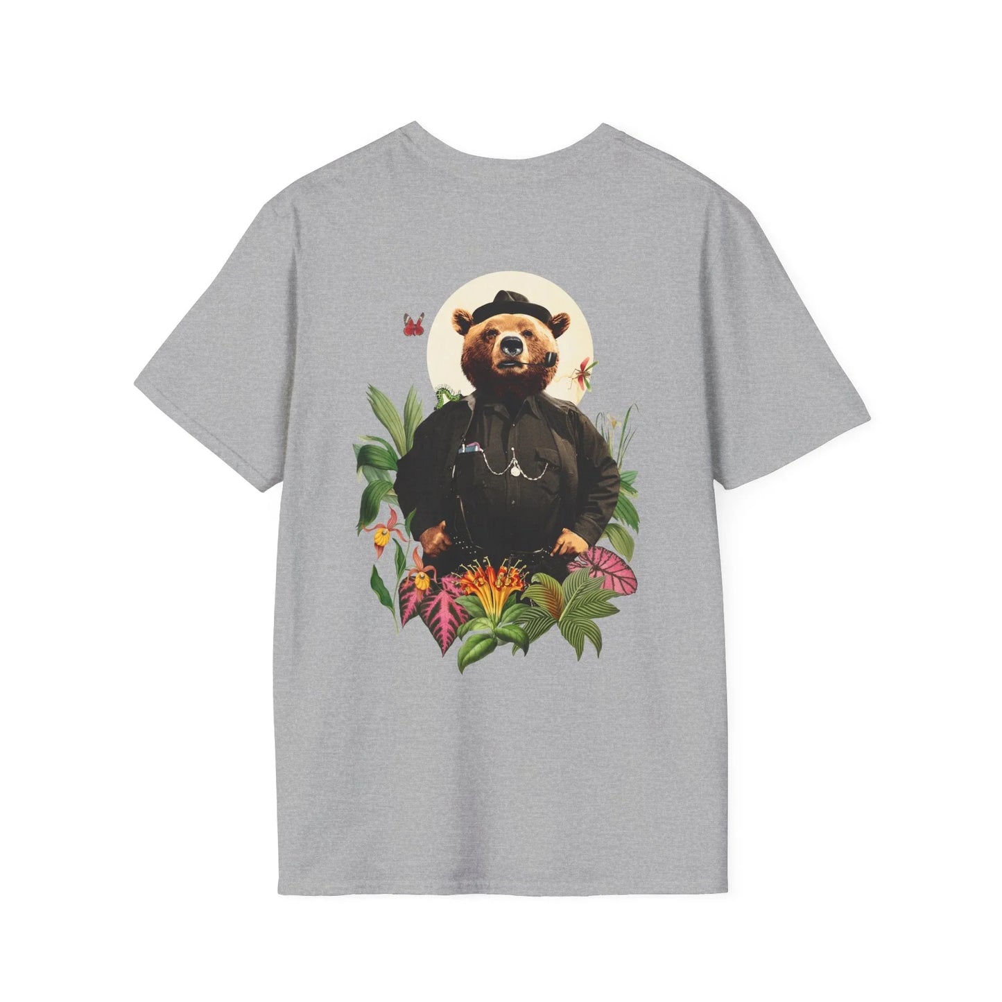 Bear - Animal Human - Unisex T-Shirt - Back Print - STREET STYLE