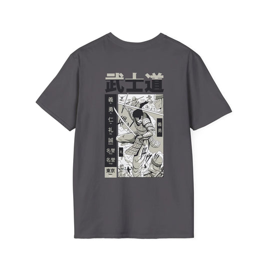 Flying Samurai - Samurai Manga - Unisex T-Shirt - Back Print - STREET STYLE