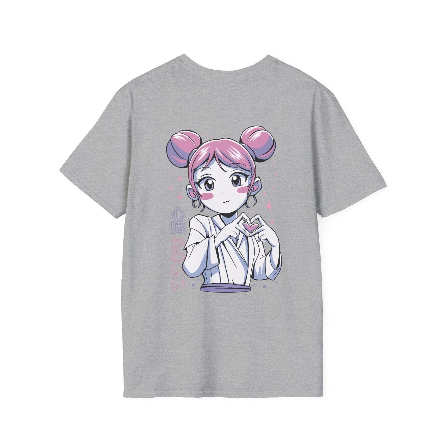 Anime Girl Heart - Anime World - Unisex T-Shirt - Back Print - STREET STYLE