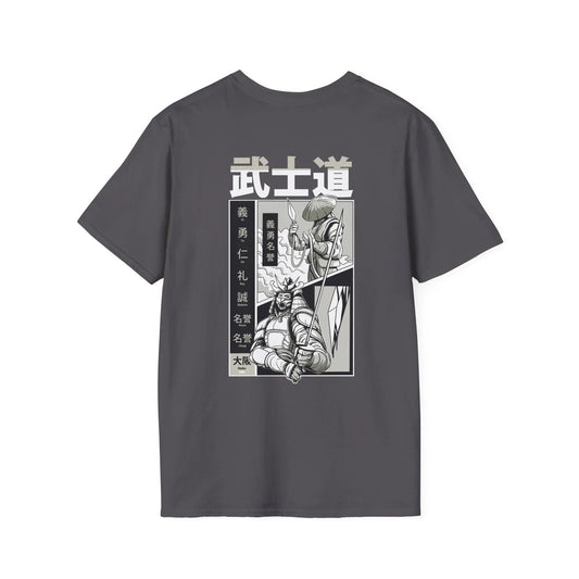 Two Fight - Samurai Manga - Unisex T-Shirt - Back Print - STREET STYLE