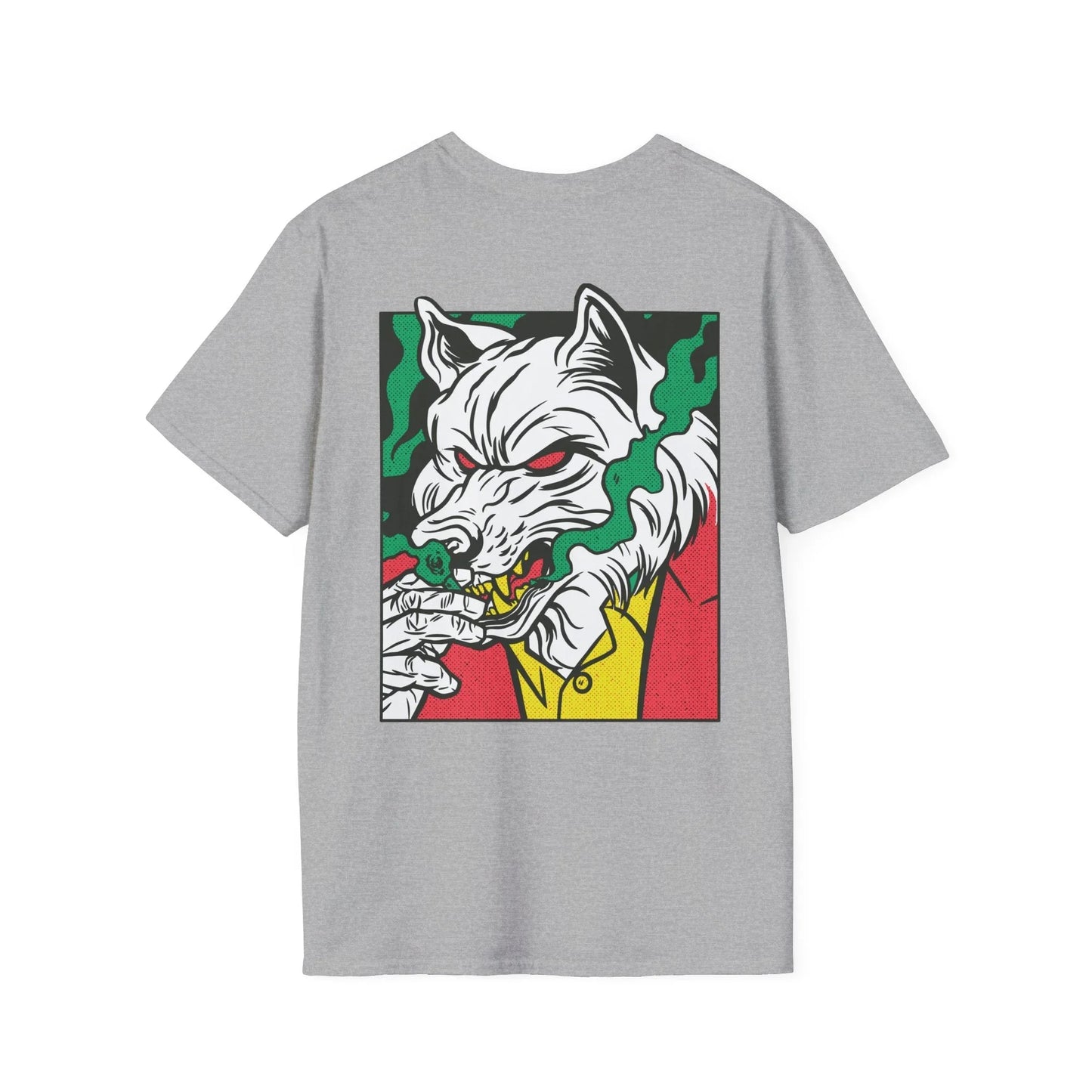 Wolf - Comic Mafia - Unisex T-Shirt - Back Print - STREET STYLE
