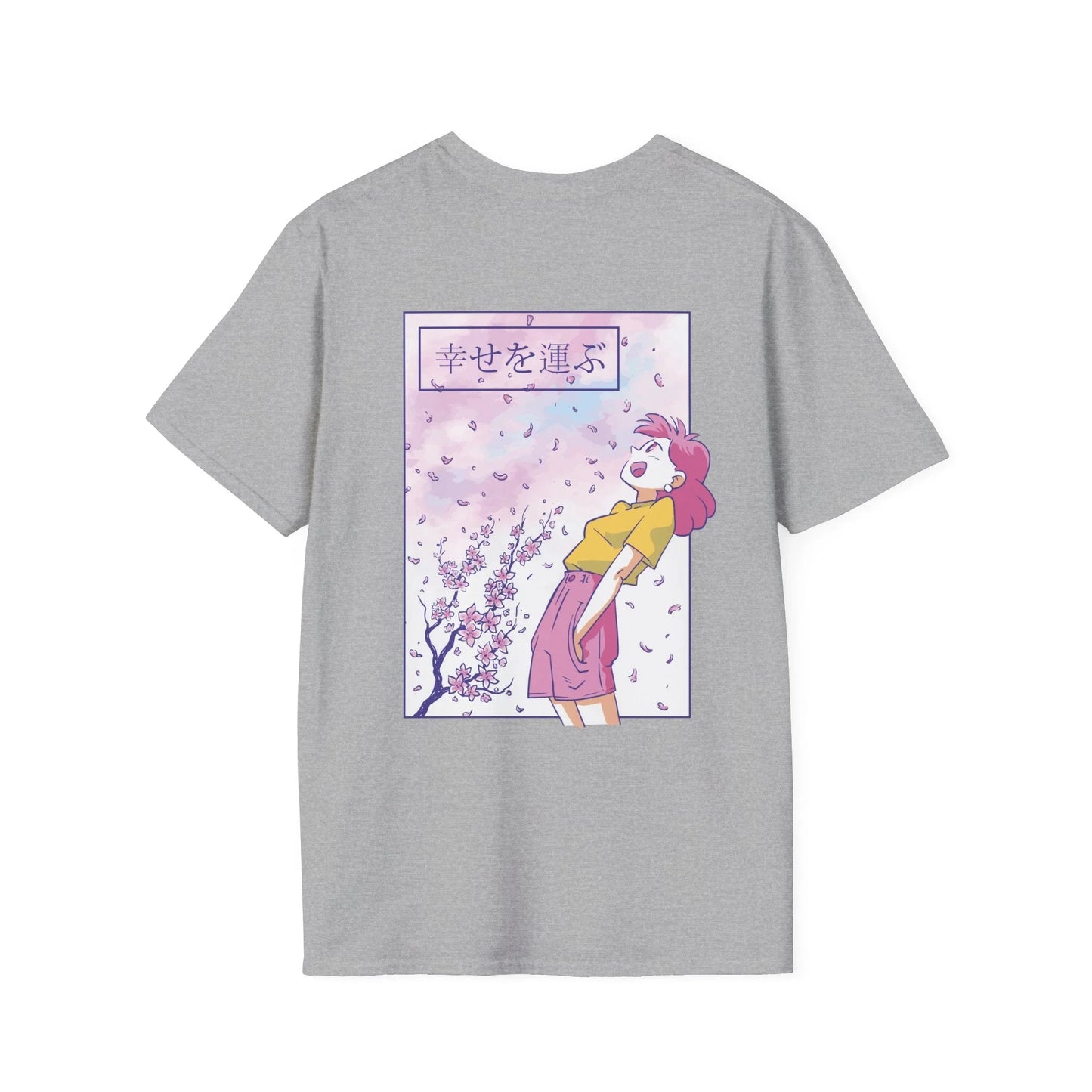 Anime Girl Sakura - Anime World - Unisex T-Shirt - Back Print - STREET STYLE