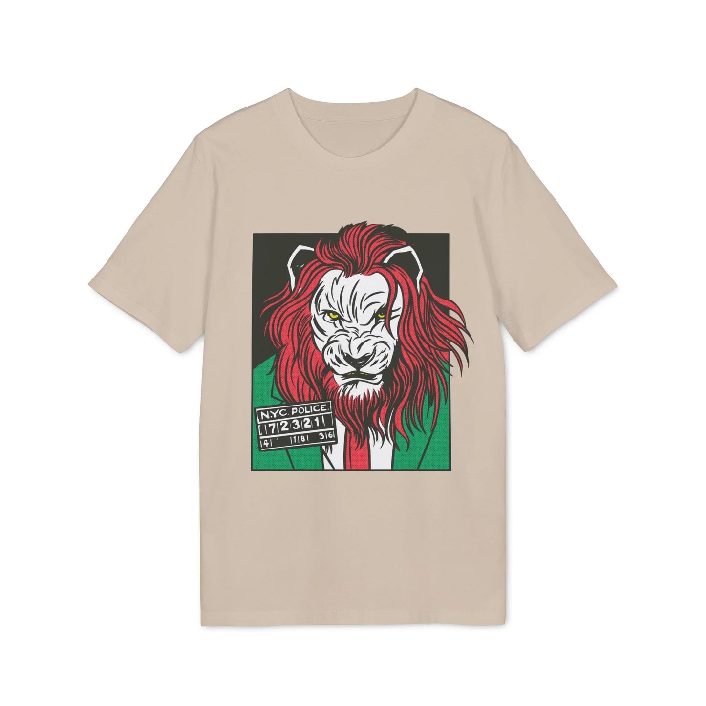 Lion Boss - Comic Mafia - Premium Bio Unisex T-Shirt - Front Print - STREET STYLE