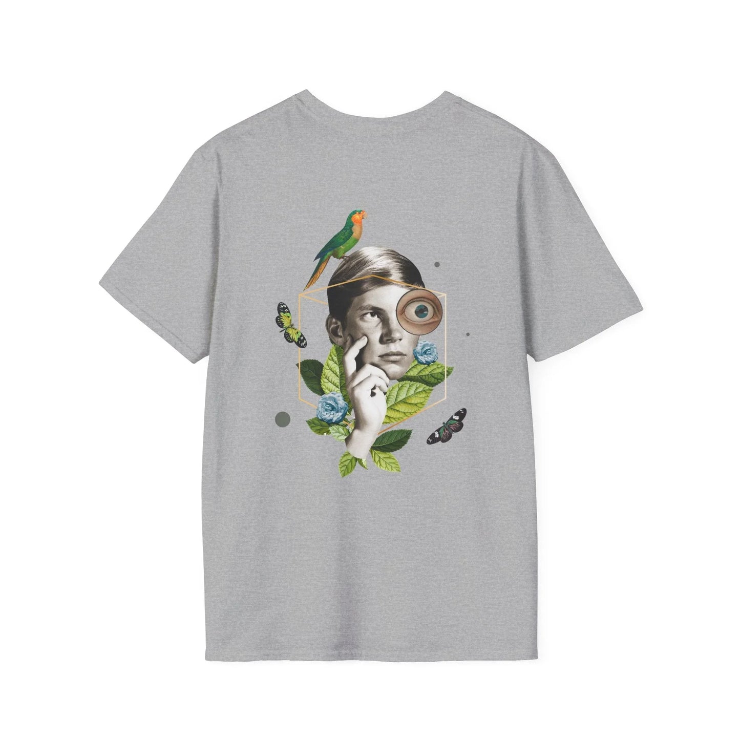 Parrot - Quirky Collage - Unisex T-Shirt - Back Print - STREET STYLE