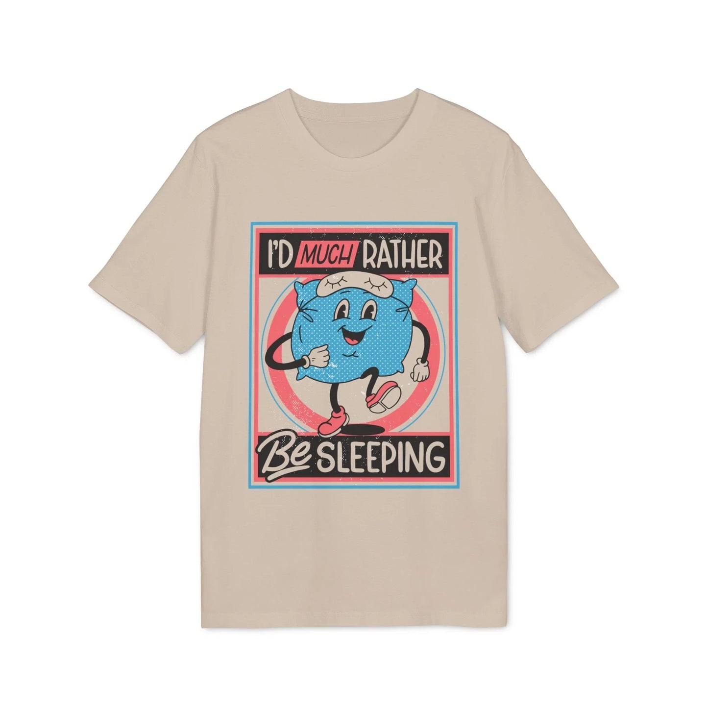 I´d much rather be sleeping - Antisocial Retro - Premium Bio Unisex T-Shirt - Front Print - STREET STYLE