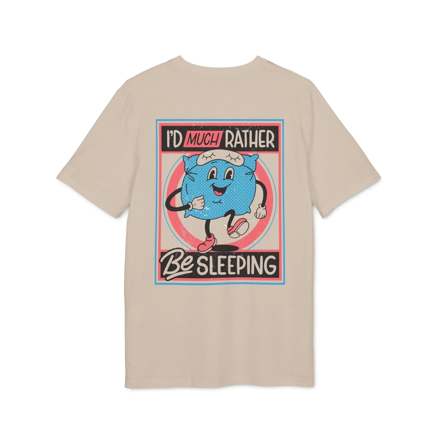 I´d much rather be sleeping - Antisocial Retro - Premium Bio Unisex T-Shirt - Back Print - STREET STYLE
