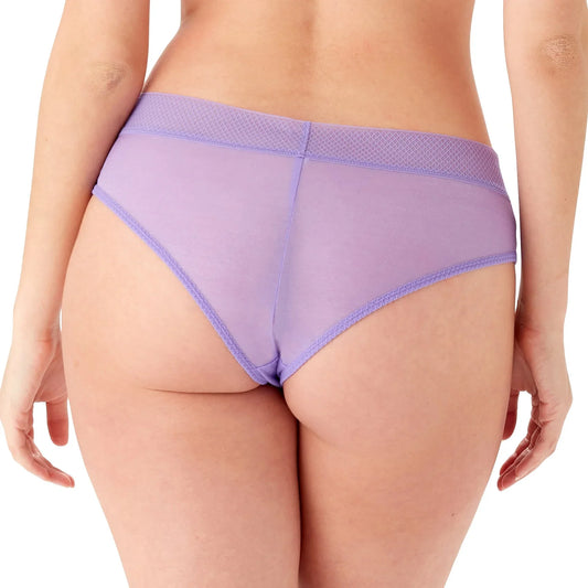Gossard Glossies Violet Sheer Mesh Cheeky Short Panty - STREET STYLE