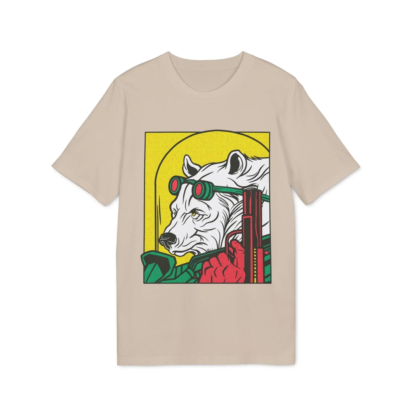 Ice Bear Gun - Comic Mafia - Premium Bio Unisex T-Shirt - Front Print - STREET STYLE