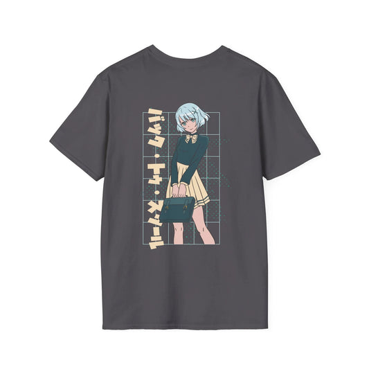 Anime School Girl - Anime World - Unisex T-Shirt - Back Print - STREET STYLE