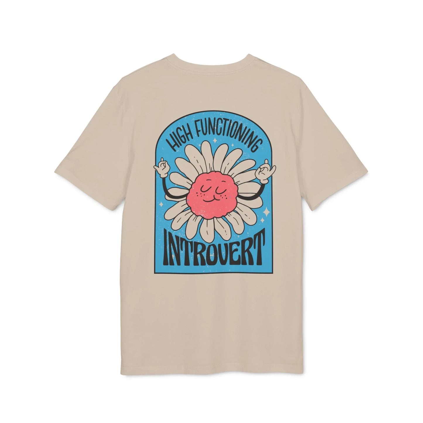 High functioning introvert - Antisocial Retro - Premium Bio Unisex T-Shirt - Back Print - STREET STYLE