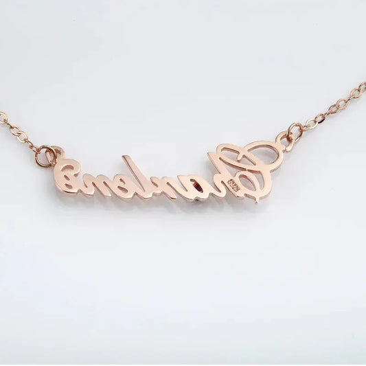 Full Silver Diamond Name Necklace - STREET STYLE