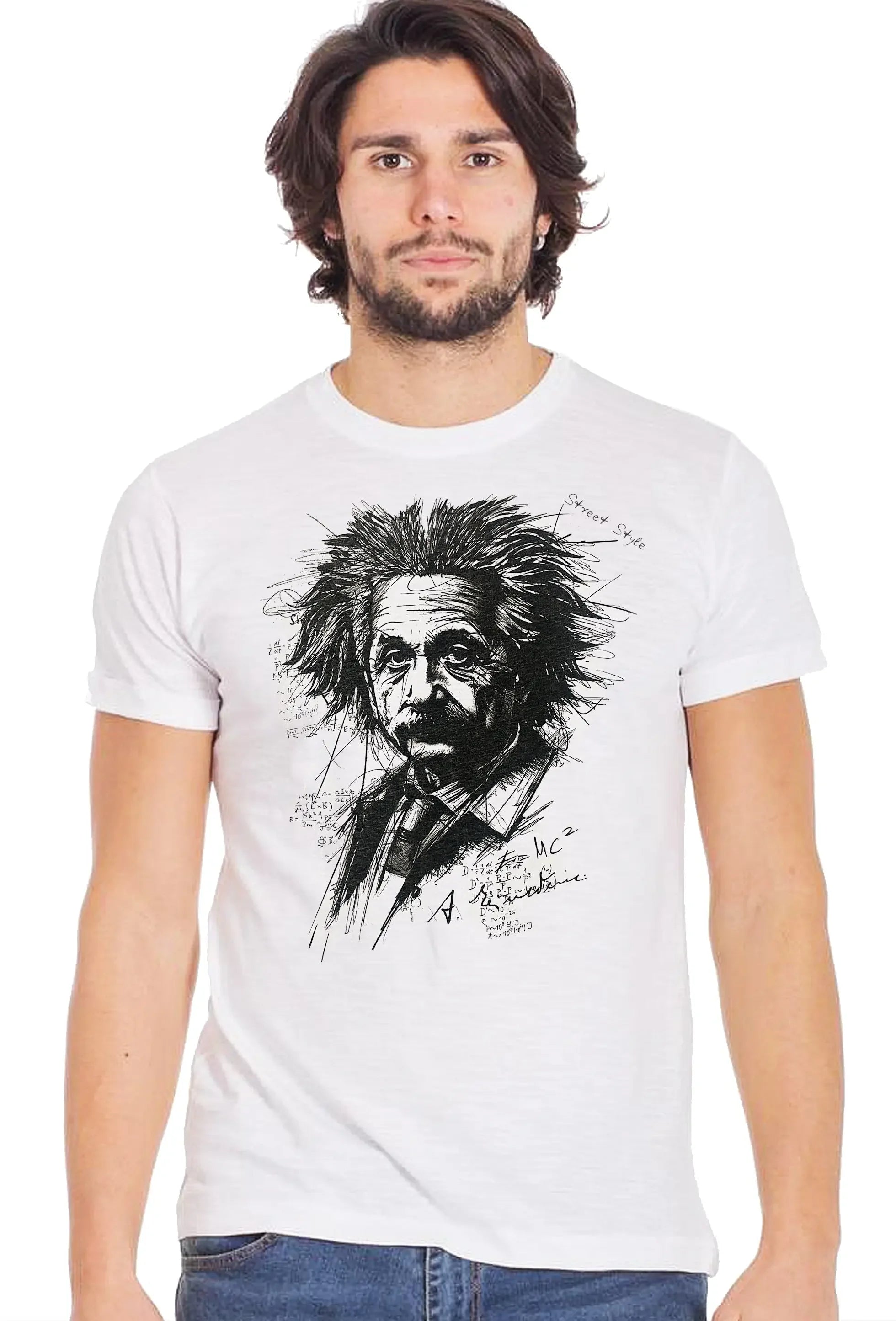 style3 Einstein Logique T-Shirt Femme big Bang mathématiques Albert