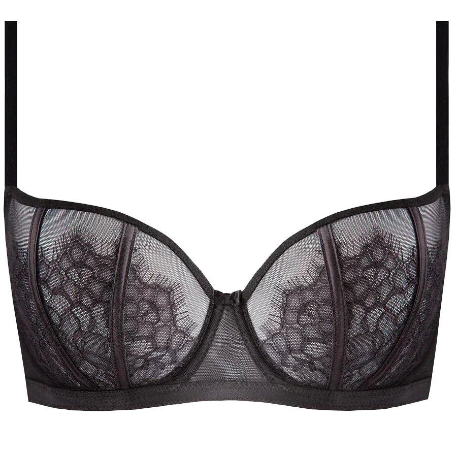 Sheer Lace Balconette Bra Betani - STREET STYLE