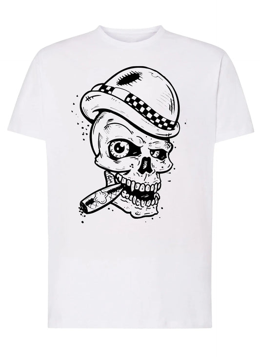 Boss Cigar Skull Zombi Tattoo 9015 T-shirt Urban Men Uomo 100% Cotone Pettinato JK - STREET STYLE