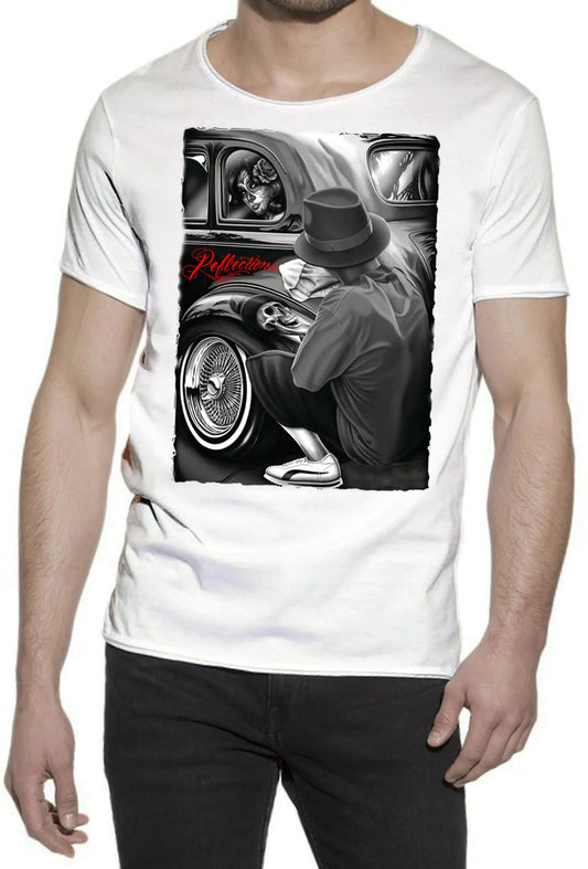 Gonzales Tattoo Skull - T-shirt Uomo Cotone Fiammato - STREET STYLE