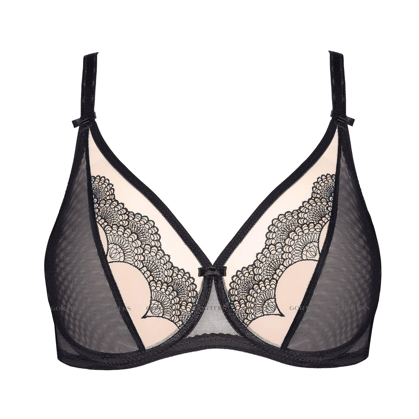 Sheer Full Plunge Underwire Bra Gorteks Heidi - STREET STYLE