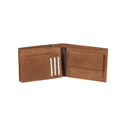 K12220UB | Men's Wallet in Genuine Full Grain Leather, Naked. Leather Color. RFID Protection. Closed Dimensions: 11.5 x 8.3 x 2 cm. Packaging: Gift box bottom/lid - STREET STYLE