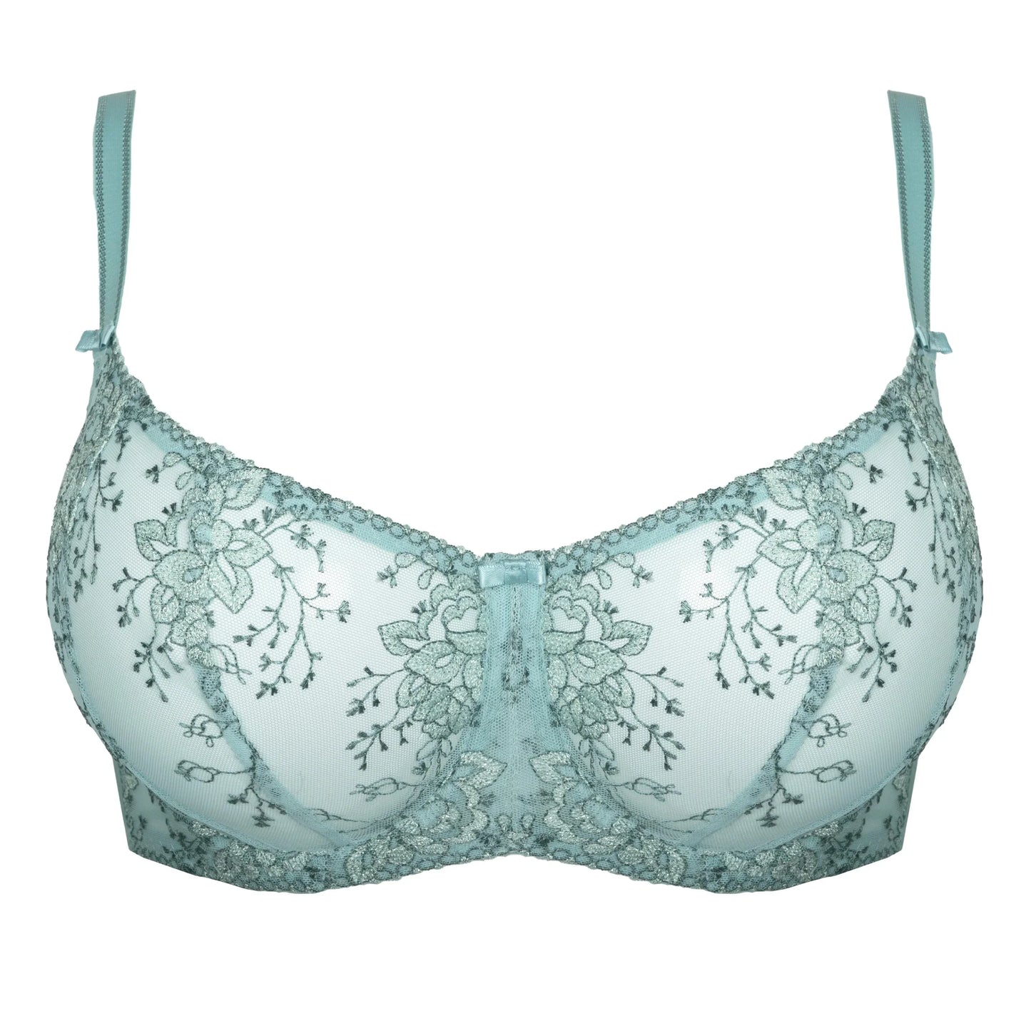 Sheer Embroidery Balconette Bra Laurel - STREET STYLE