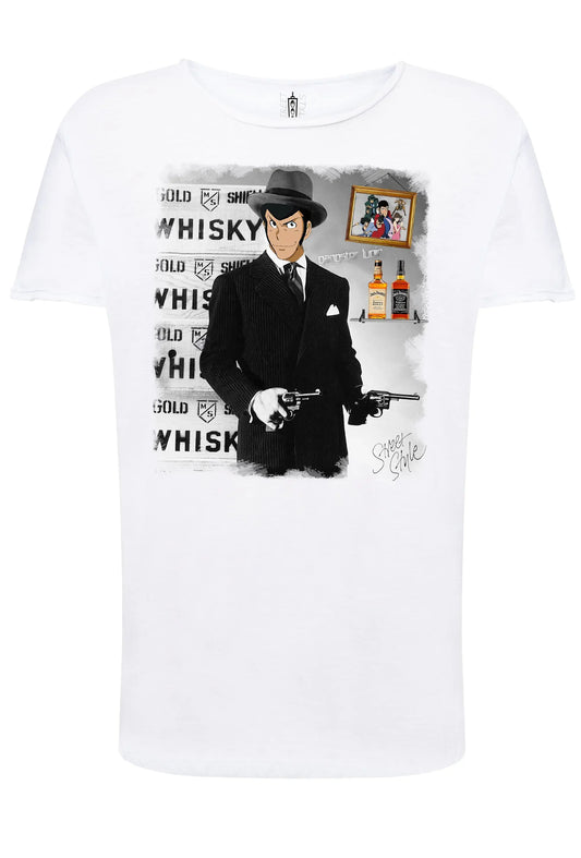 Lupin Gangster Cartoon T-Shirt Uomo Cotone Fiammato - STREET STYLE