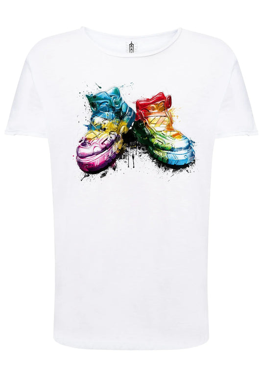 My Shoes Color Artistico Stilizzato 18-20-57 T-shirt Urban Slub Men Uomo 100% Cotone Fiammato JK - STREET STYLE