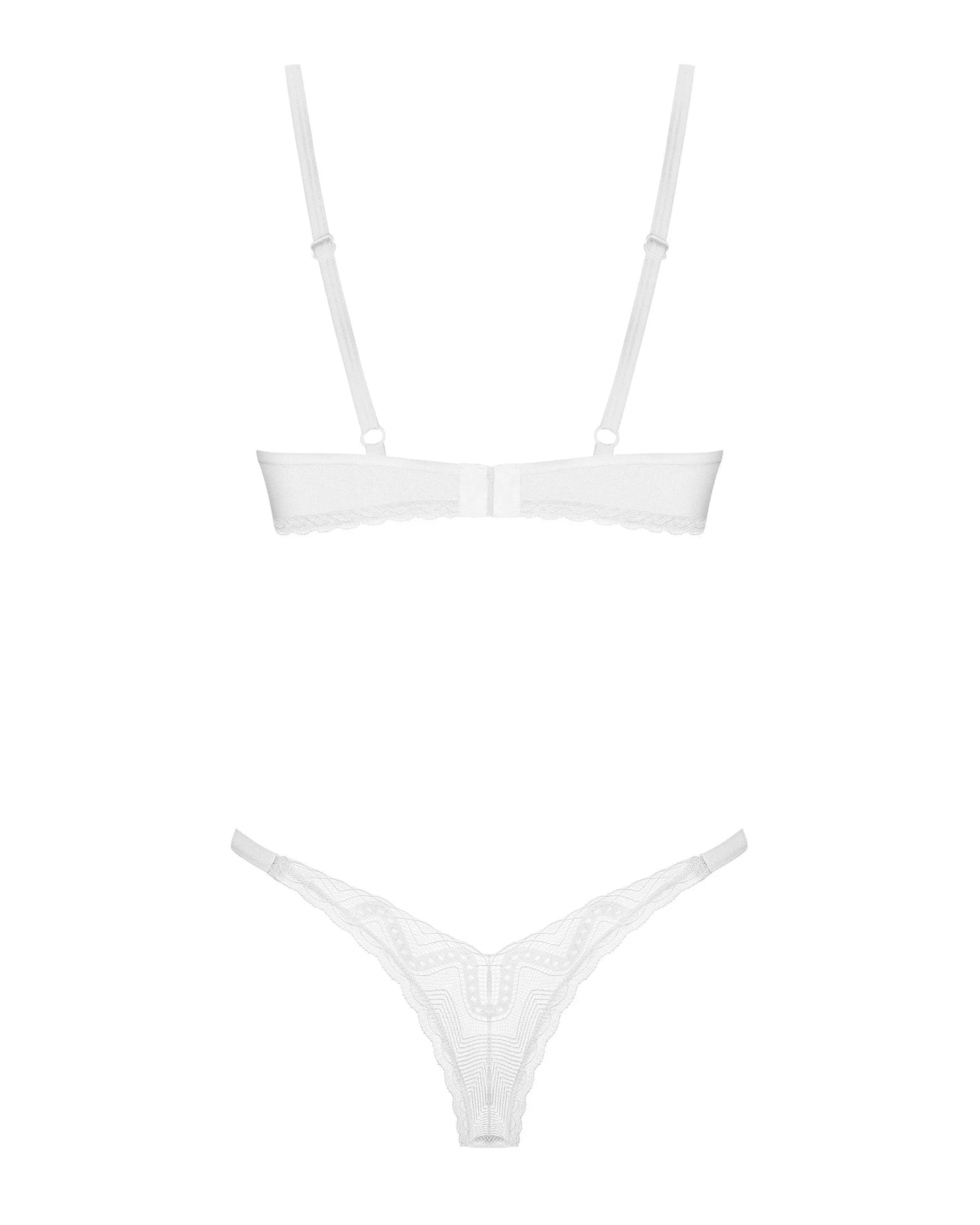 Sexy Sheer Demi Bra & Thong Panty Obsessive Alissium - STREET STYLE