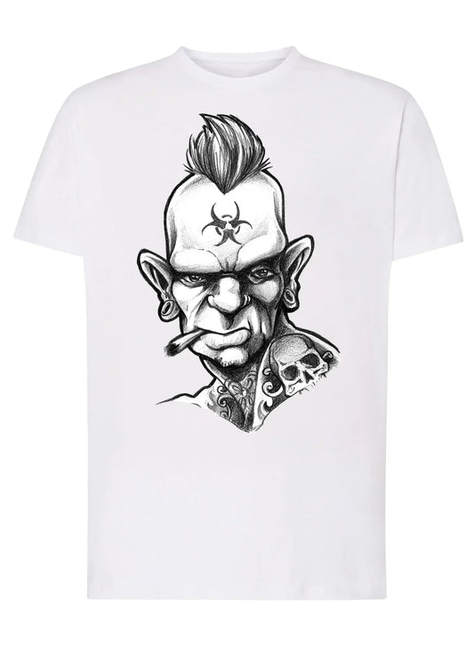 Tattoo PUNK Skull Zombi Tattoo 9020 T-shirt Urban Men Uomo 100% Cotone Pettinato JK - STREET STYLE
