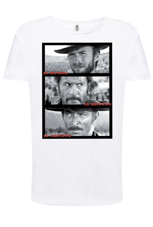 The Legend Il Bello il Brutto e il Cattivo 3 Quad Soggetto Cinema Attori 18-80-1 T-shirt Urban Slub Men Uomo 100% Cotone Fiammato JK - STREET STYLE