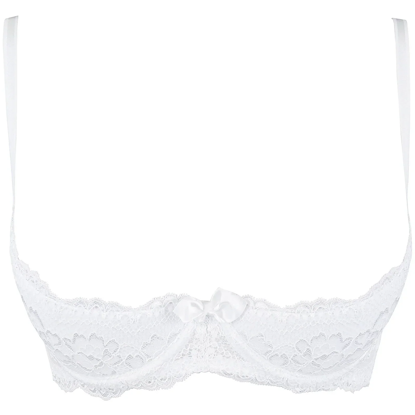 Sexy Open Cup Lace Bra Axami Love Cave White - STREET STYLE