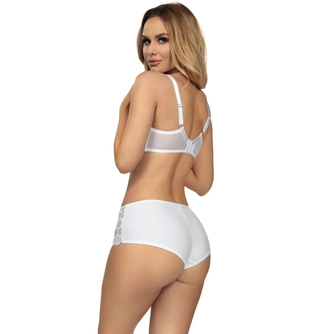Sheer Mesh Boyshort Panty Coco White - STREET STYLE
