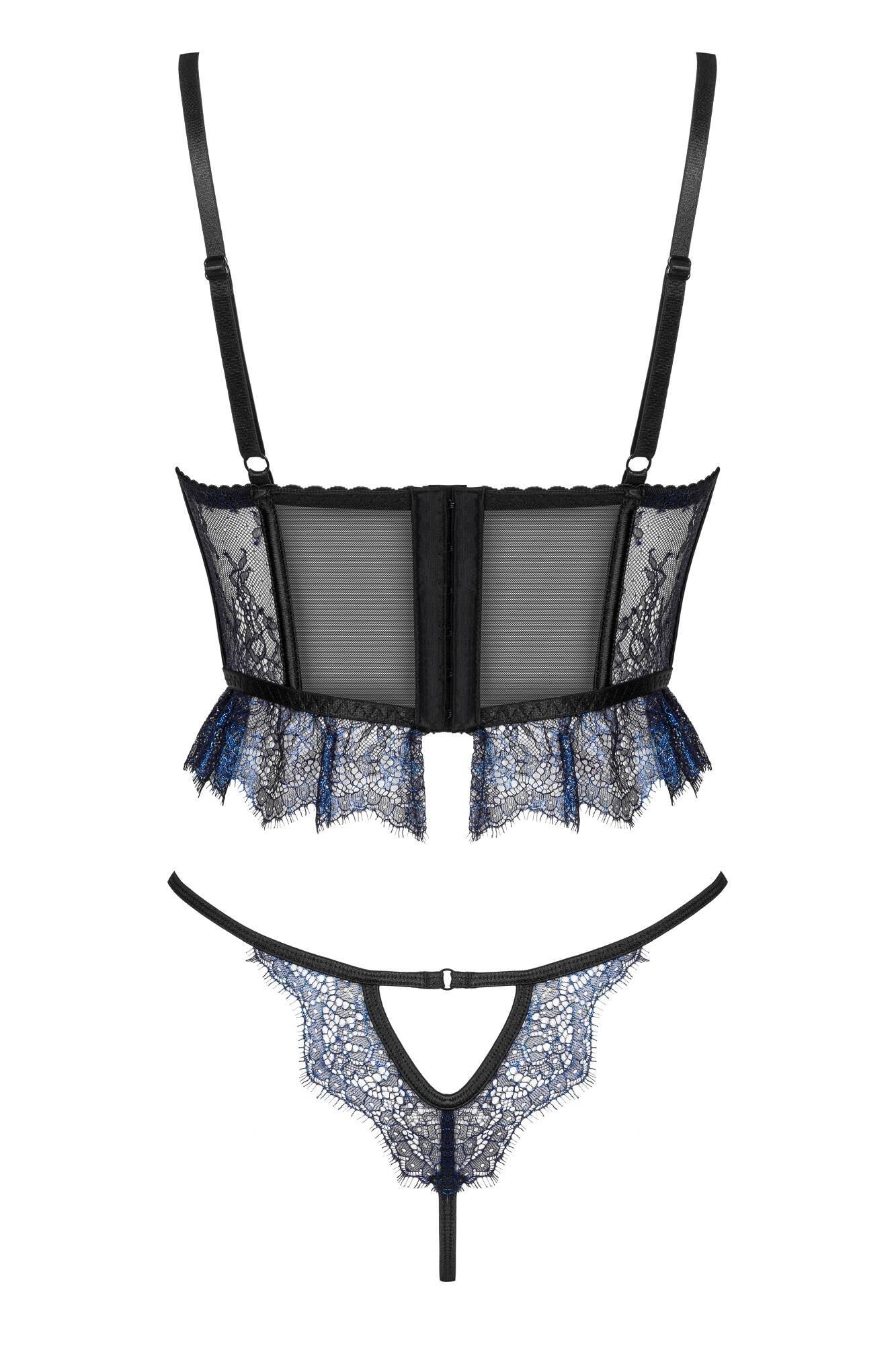 Sheer Lace Longline Bra & Sexy String Beauty Night Saphira - STREET STYLE