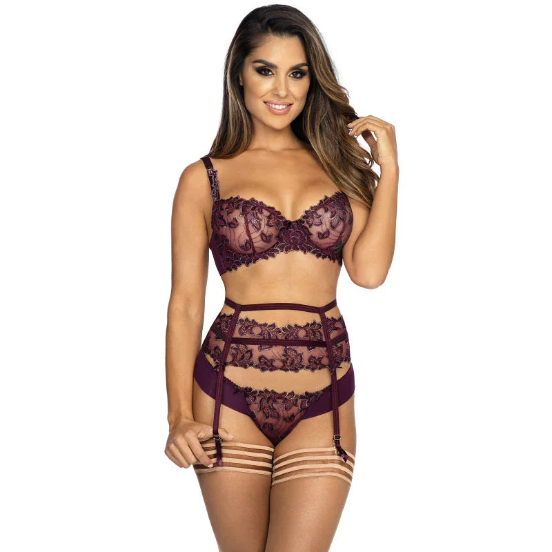 Axami Malaga Loca Sheer Lace Garter Belt - STREET STYLE