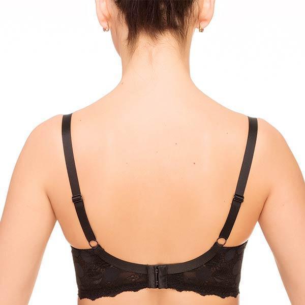 Lauma Pearly Shadow Semi Sheer Full Figure Polka Dot Lace Bra - STREET STYLE