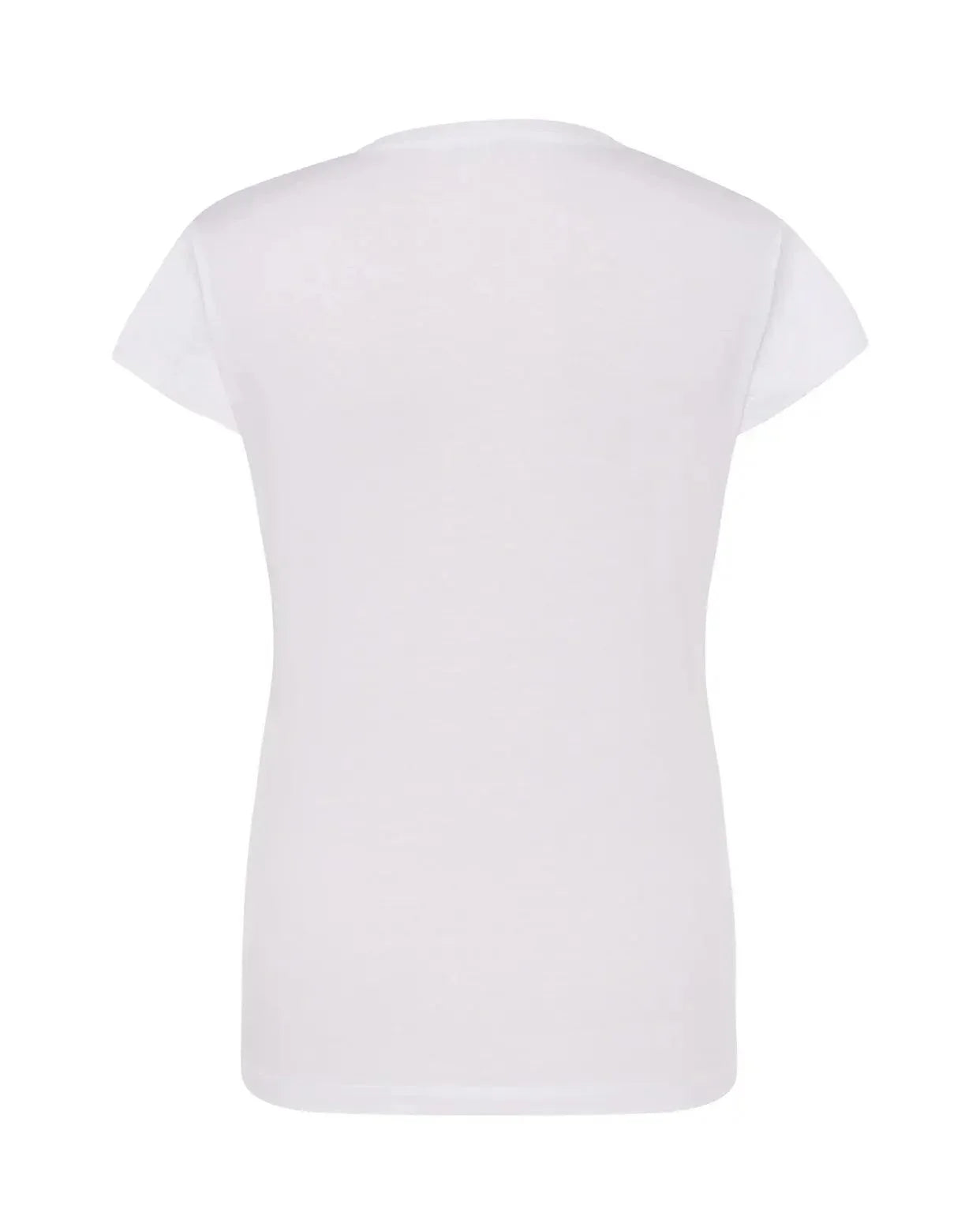 T-shirt donna bianca in cotone pettinato, manica corta, stile streetwear urban, retro.