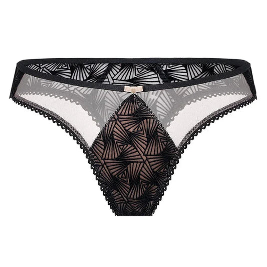 Sheer Velvet Thong Panty Zoe - STREET STYLE