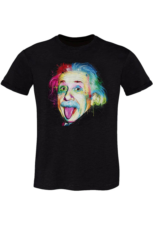 T-shirt Uomo Einstein Stilizzato - Cotone Slub - STREET STYLE