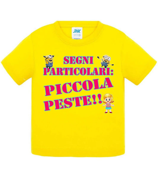 Segni Particolari Piccola Peste - T-shirt per Bambino/a Mod. Baby & Kid Da 0 a 8 anni - STREET STYLE