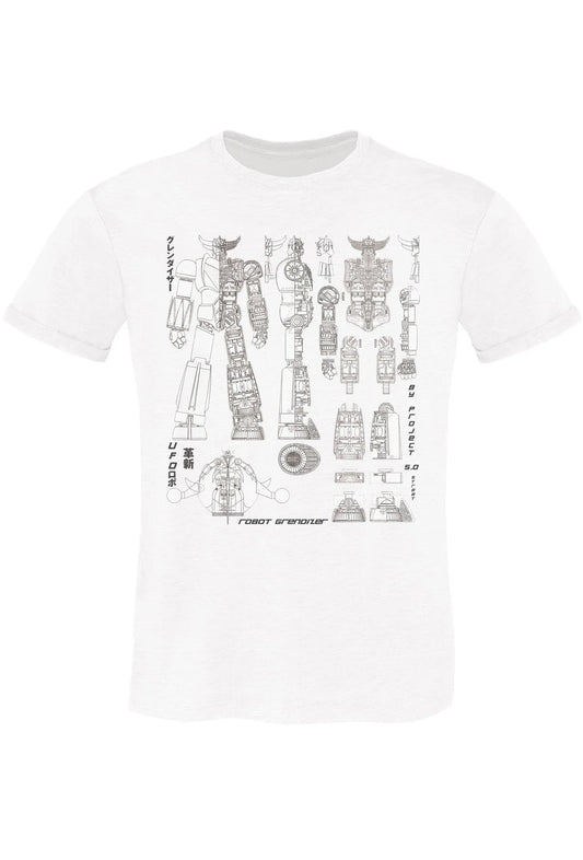 Ufo Robot T-Shirt Uomo Cotone Fiammato - STREET STYLE