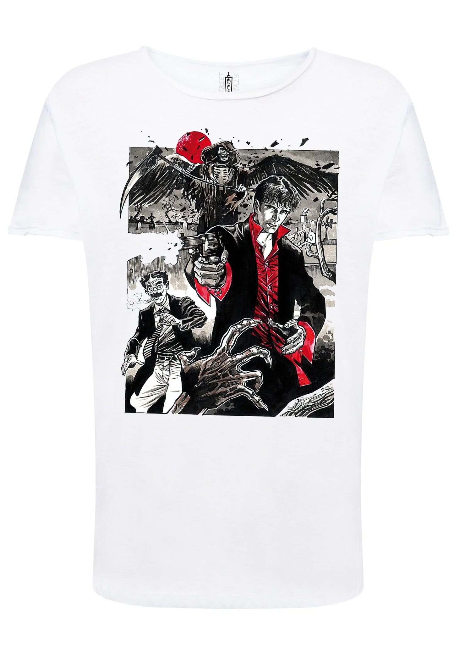 Dylan Dog Film Cinema 2058-1 T-shirt Urban Slub Men Uomo 100% Cotone Fiammato JK - STREET STYLE