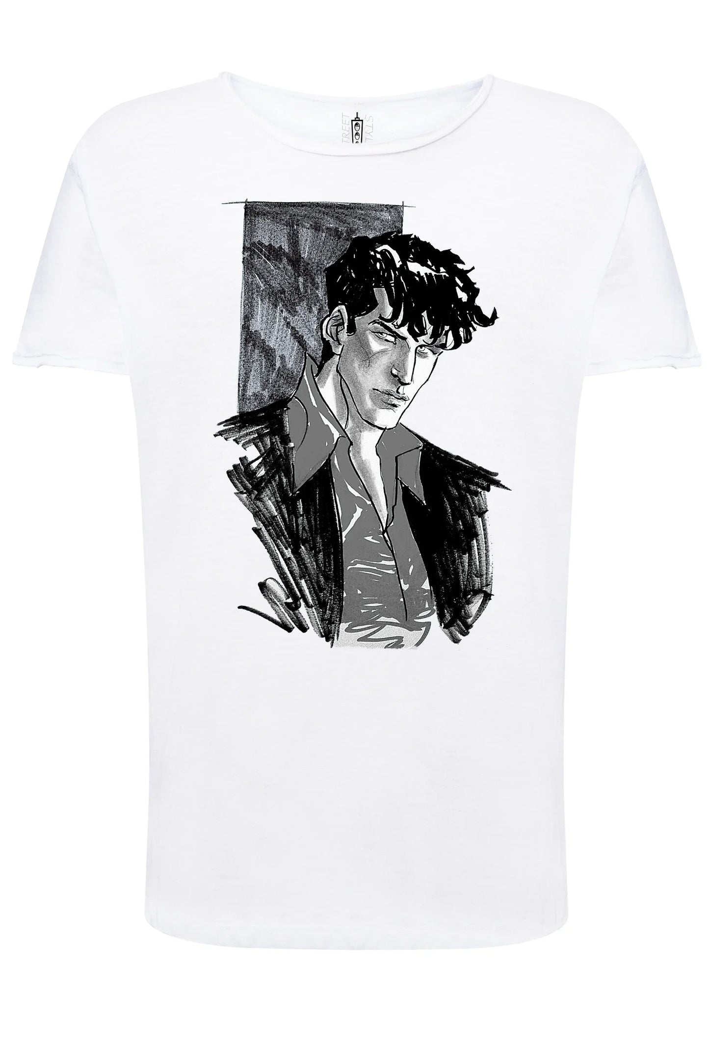 Dylan Dog scratc Film Cinema 2058 T-shirt Urban Slub Men Uomo 100% Cotone Fiammato JK - STREET STYLE