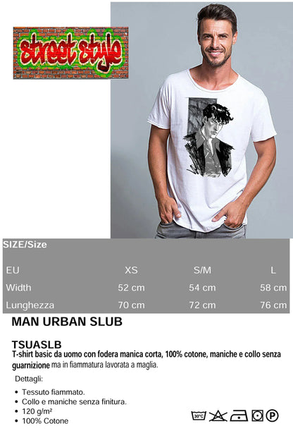 Dylan Dog scratc Film Cinema 2058 T-shirt Urban Slub Men Uomo 100% Cotone Fiammato JK - STREET STYLE