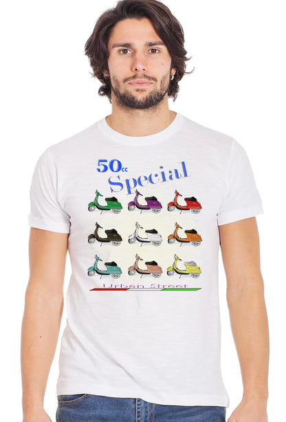 Vespa Multicolor Auto Moto e Bici 10-3 T-shirt Urban Men Uomo 100% Cotone Pettinato JK - STREET STYLE