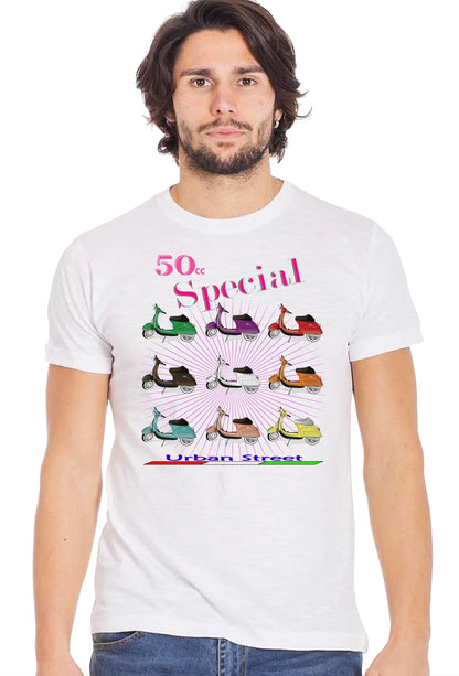 Vespa Multicolor Auto Moto e Bici 10-3 T-shirt Urban Men Uomo 100% Cotone Pettinato JK - STREET STYLE
