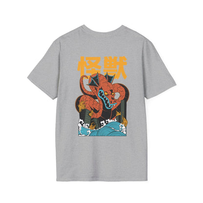 Dragon - Kaiju Monster - Unisex T-Shirt - Back Print - STREET STYLE