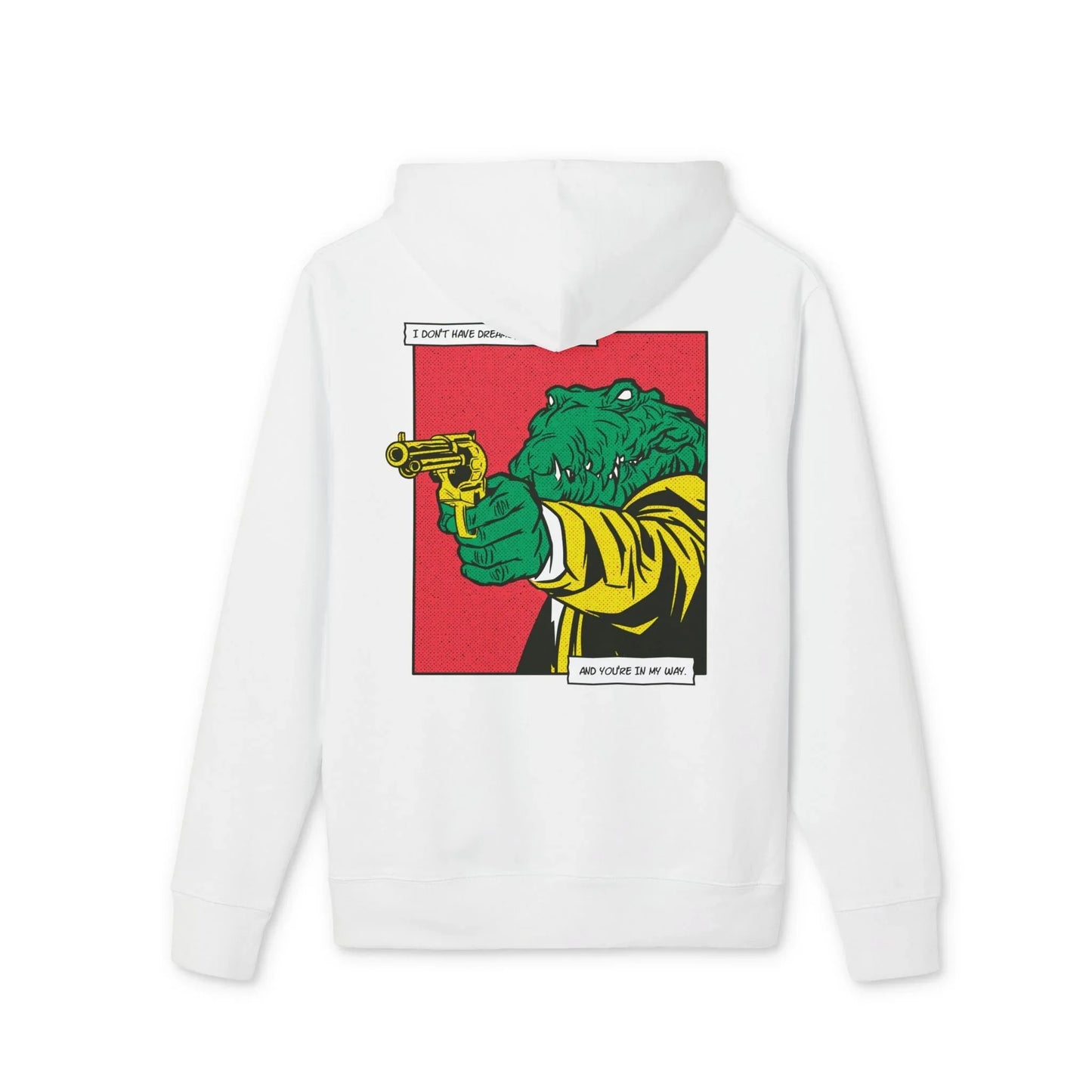 Alligator with Gun - Comic Mafia - Premium Bio Unisex Hoodie - Back Print - STREET STYLE