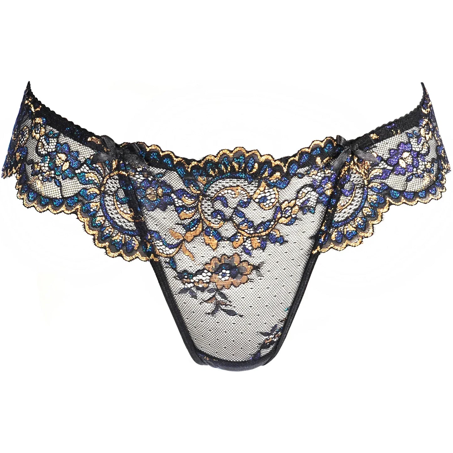 Sheer Lace Thong Panty Axami Sensations - STREET STYLE