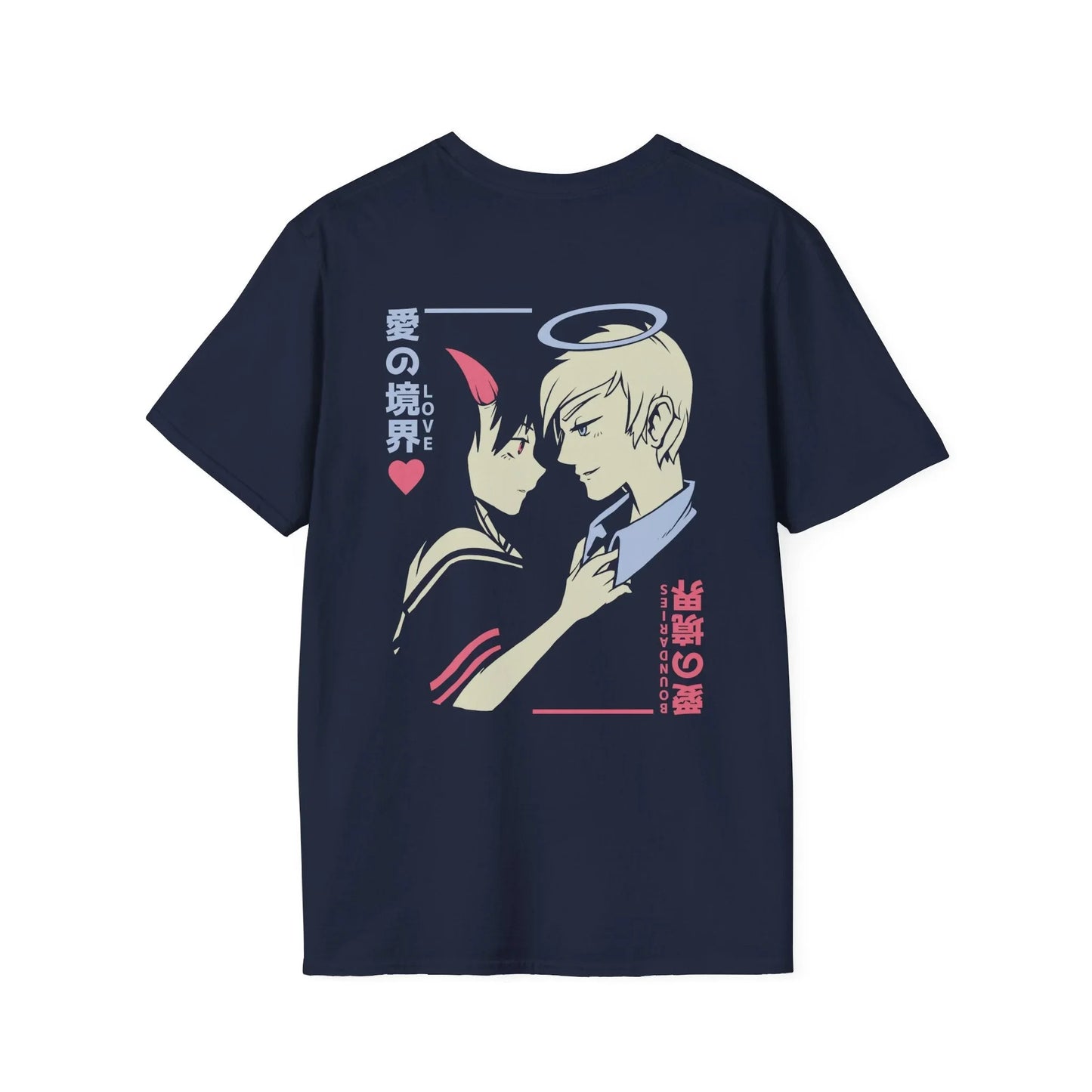 Devil and Angel - Anime World - Unisex T-Shirt - Back Print - STREET STYLE