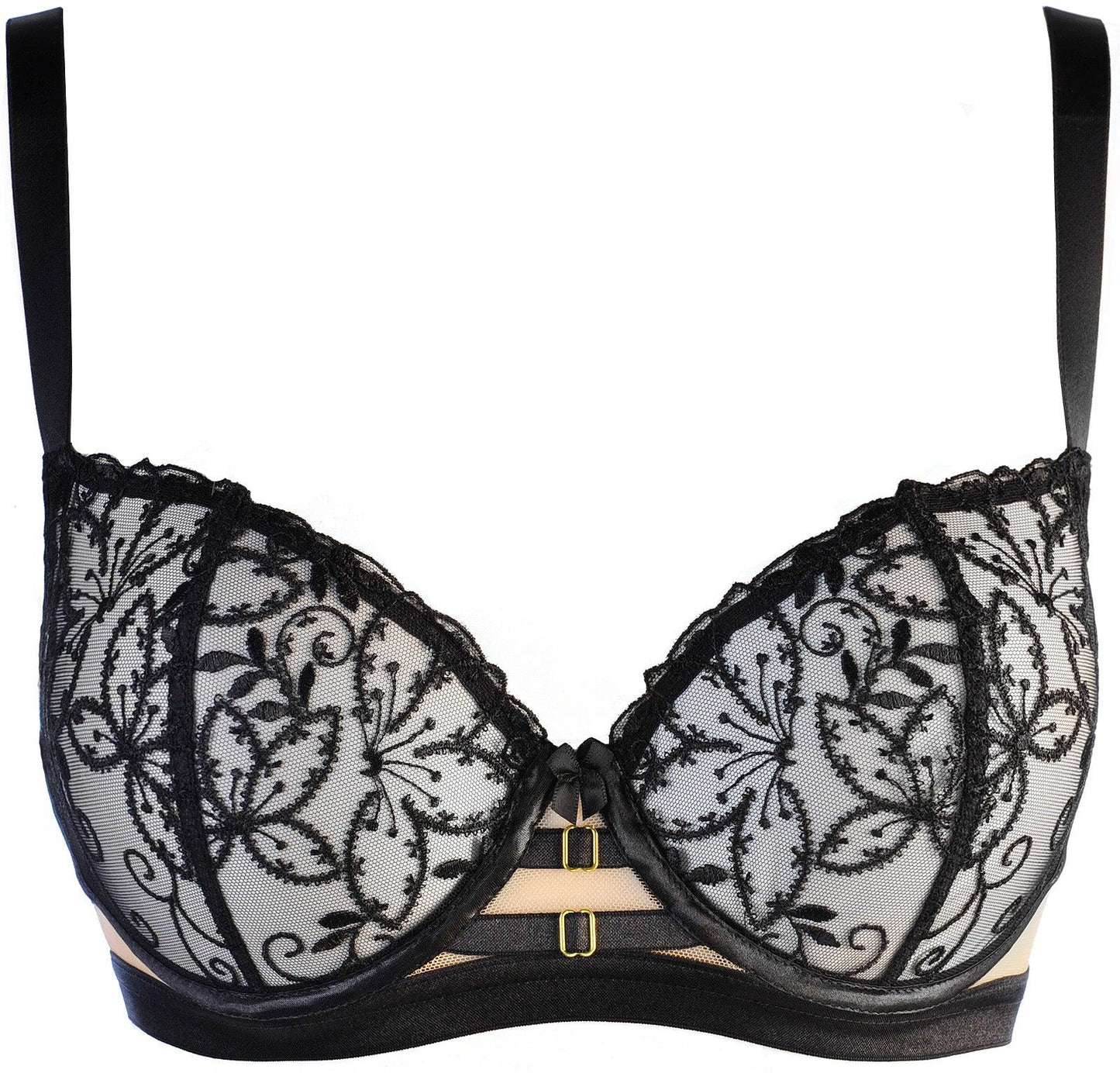 Ultra Sheer Balconette Bra Axami Black Angel - STREET STYLE