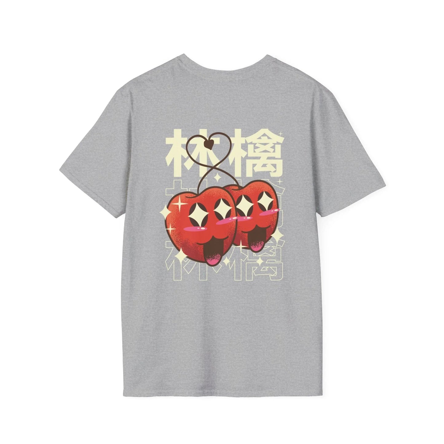 Cherry - Kawaii Character - Unisex T-Shirt - Back Print - STREET STYLE
